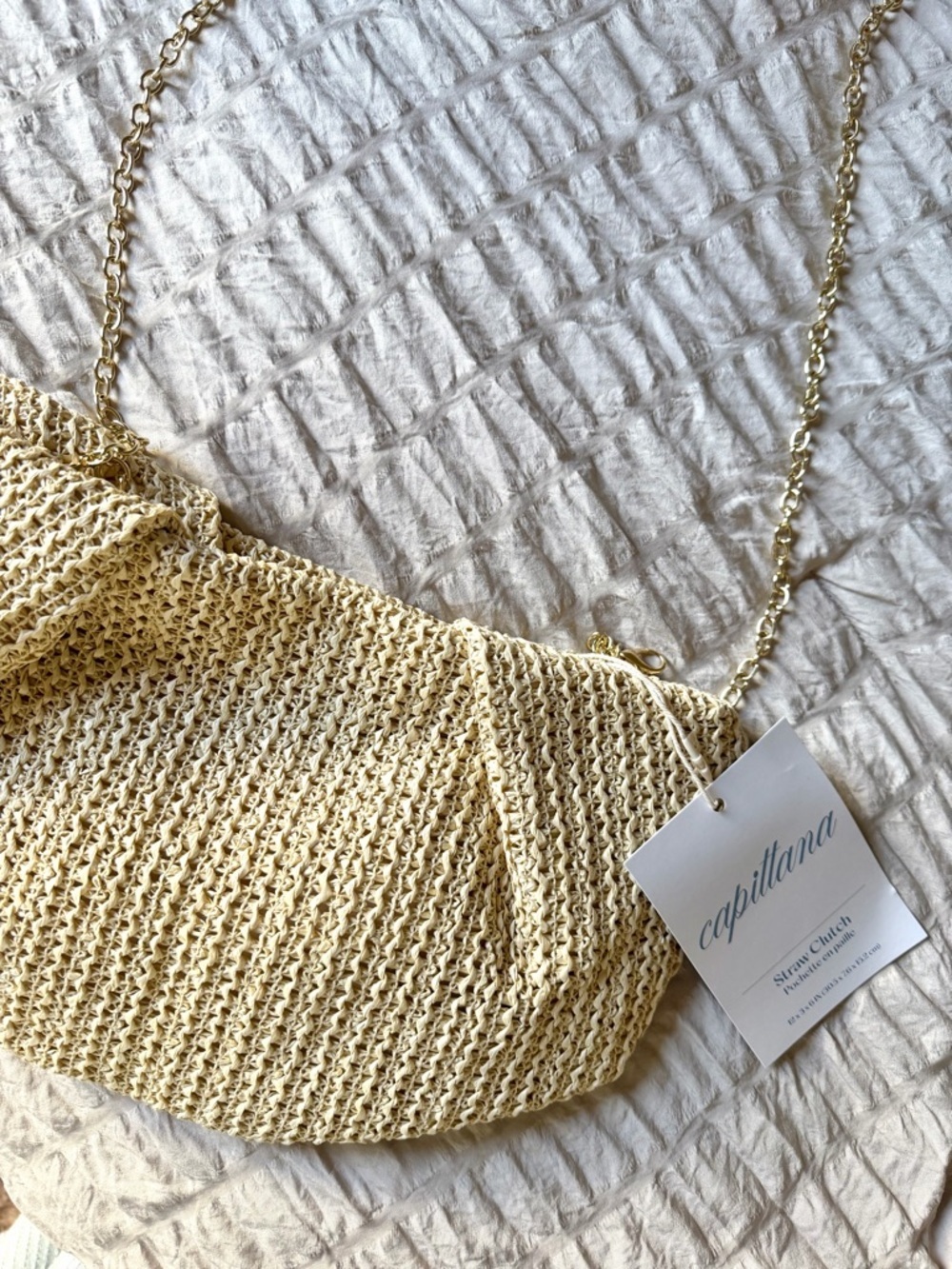 Capittana Straw Clutch in Natural Cream NWT - Picture 2 of 2